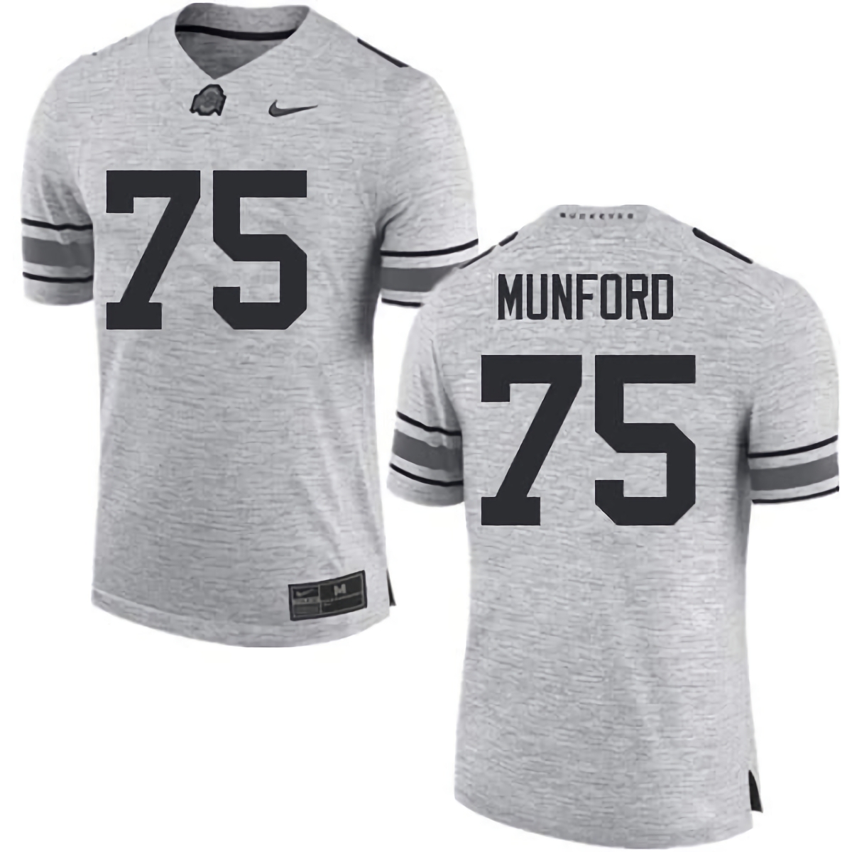 Thayer Munford Ohio State Buckeyes Men's NCAA #75 Nike Gray College Stitched Football Jersey QKS8256BV